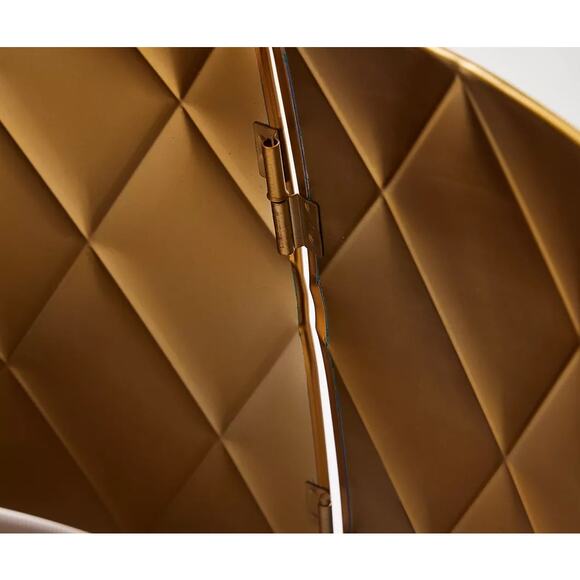 WINTER WONDER LANE 26in Gold Diamond Metal Tree Collar Chic Christmas Decor NEW - Picture 3 of 4